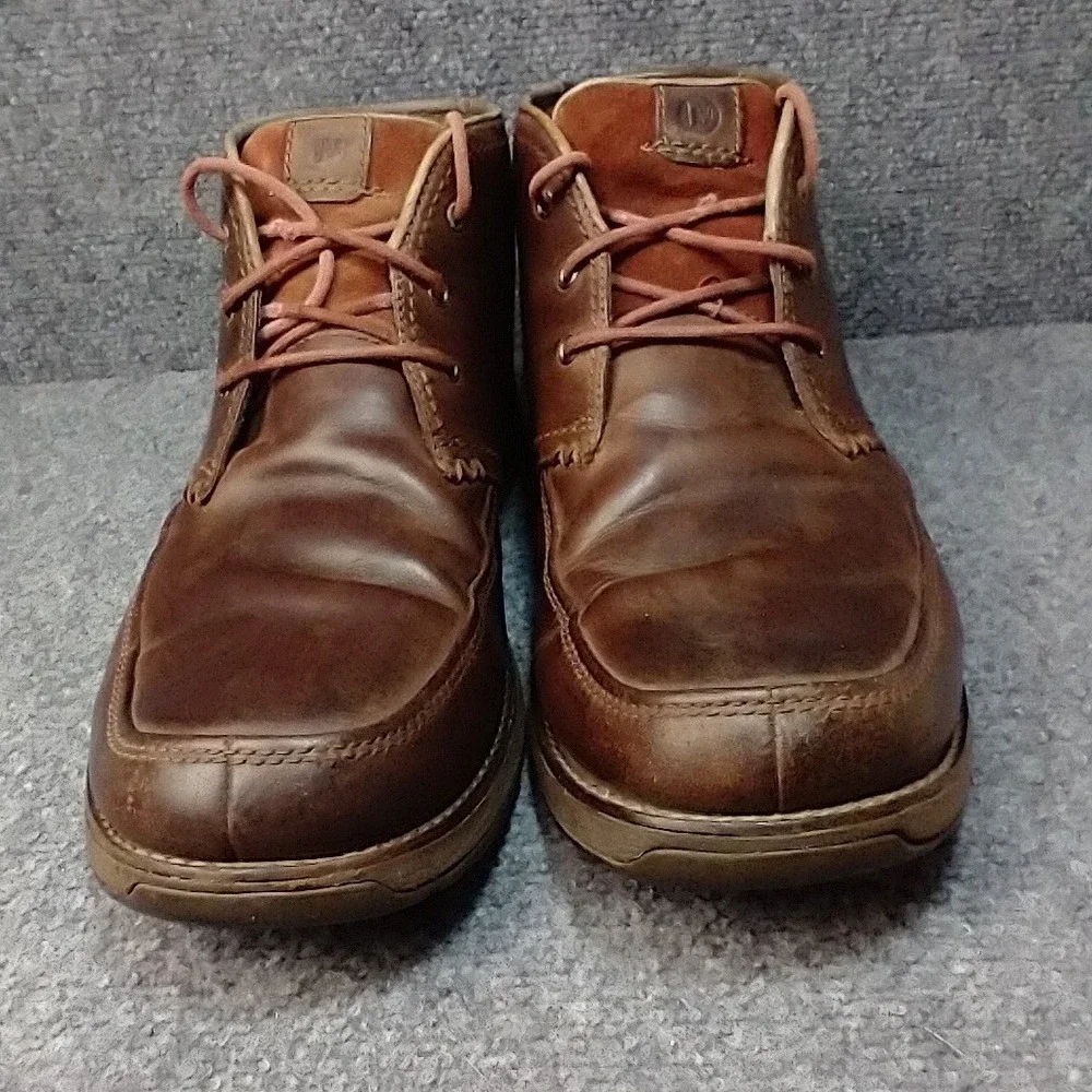 Merrell Cinnamon Brown Leather Chukka Boots Mens 13 J42131 Lace Up Moc Toe